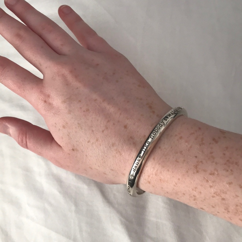 Silver bangle bracelet